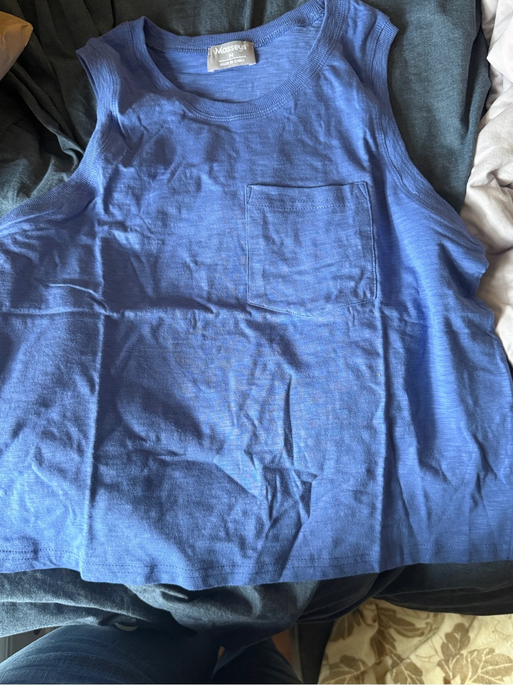Massey's brand new without the tag Blue Pocket Tank Top